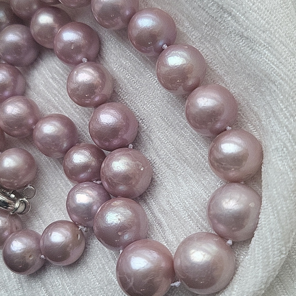 New Genuine Pearl Necklace Very Large Pearls - Picture 5 of 5